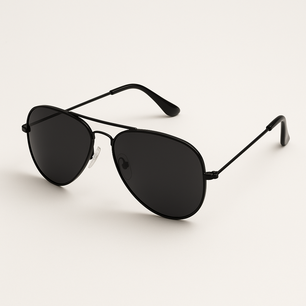 VERO All-Black Aviator Sunglasses