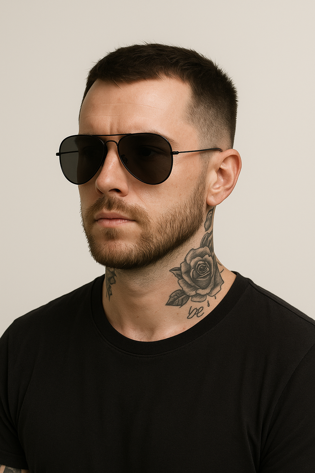 VERO All-Black Aviator Sunglasses